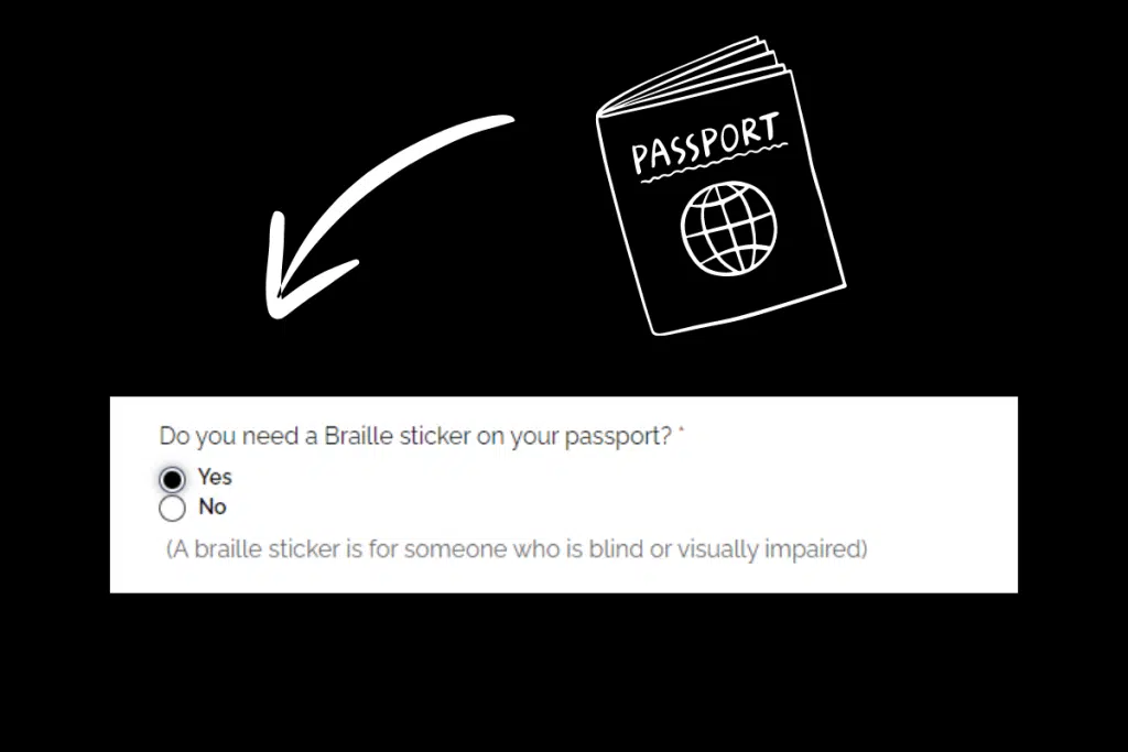 UK Passport Application - What is a Braille Sticker?